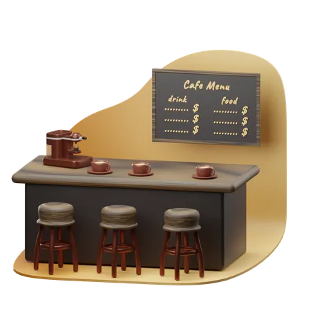 Sesiones de café  3D Illustration