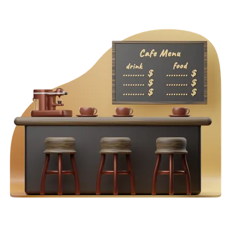 Sesiones de café  3D Illustration