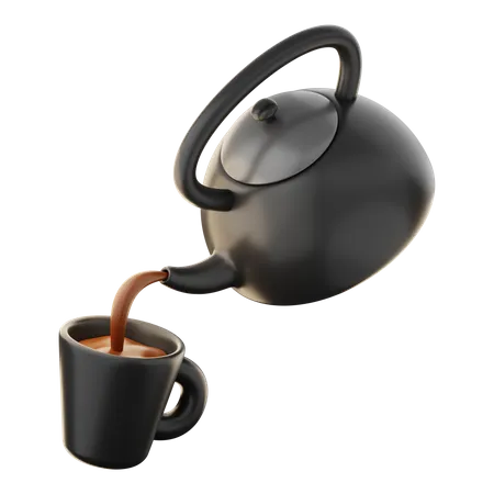 Cafeteira e xícara  3D Icon