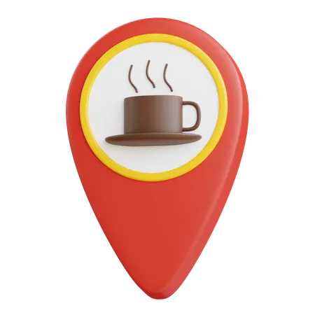 Pin de ubicación de la cafetería  3D Icon