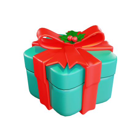 Caja de regalo de navidad presente  3D Icon