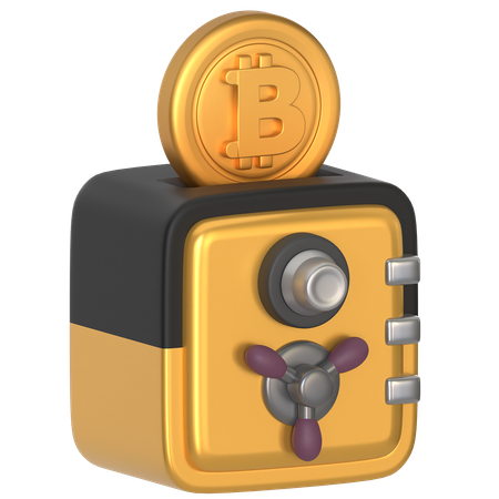 Caja fuerte bitcoin  3D Icon