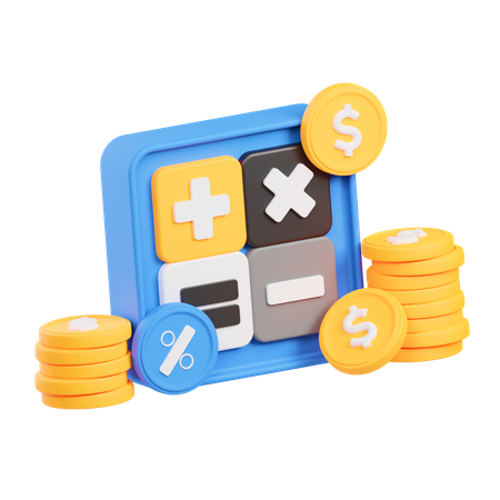 Calculadora financiera  3D Icon