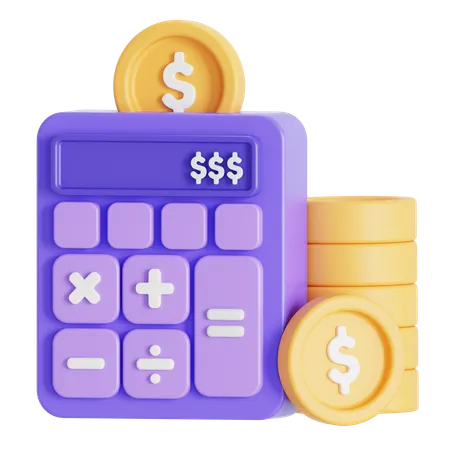 Presupuesto calculadora  3D Icon