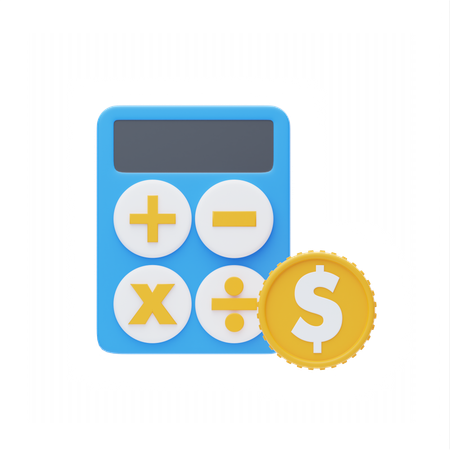 Calculating financial  3D Icon