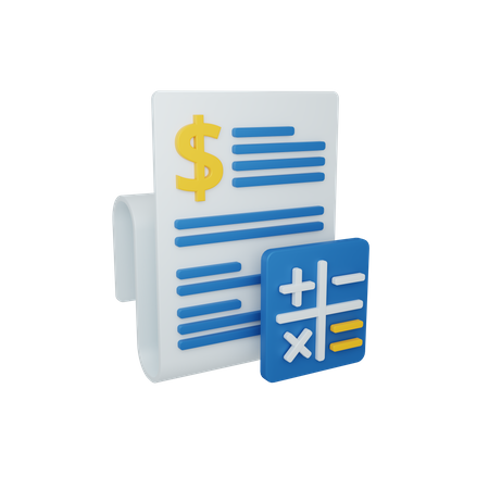 Calculating Revenue  3D Illustration