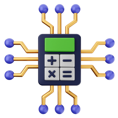 Calculator Ai  3D Icon