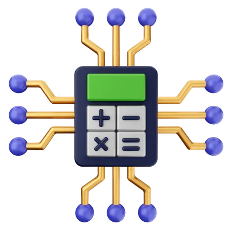 Calculator Ai  3D Icon