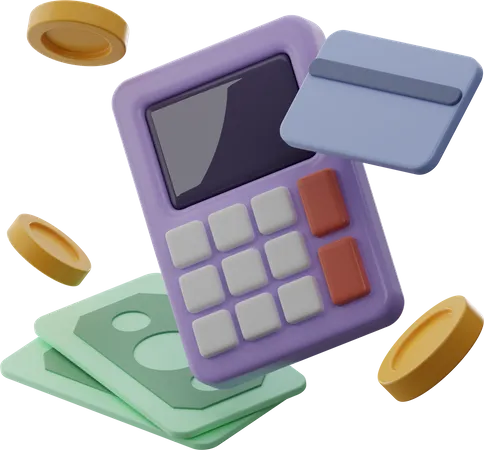 Calculo financiero  3D Illustration