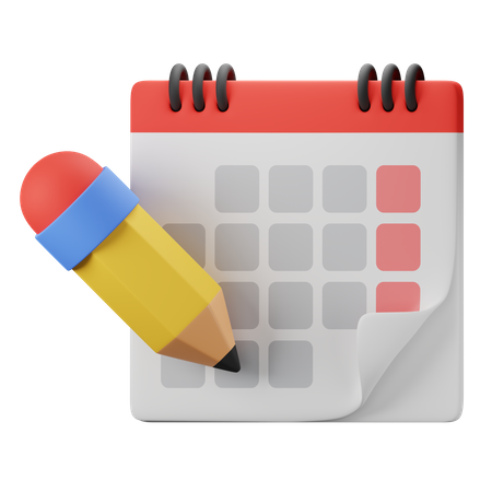 Calendar Edit  3D Icon