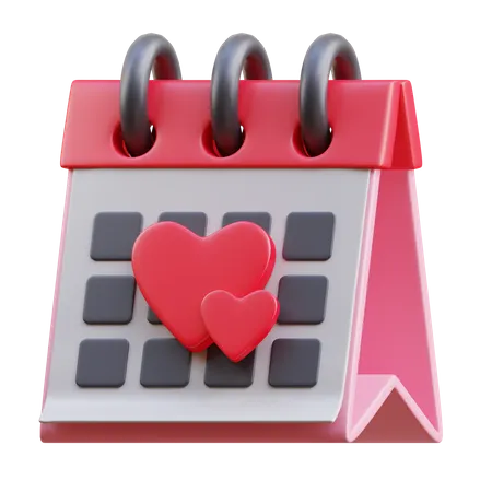 Calendario de amor  3D Icon