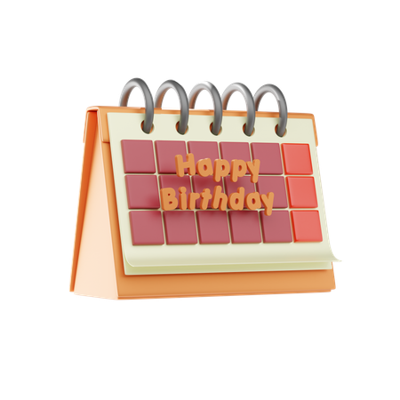 Calendario de cumpleaños  3D Icon