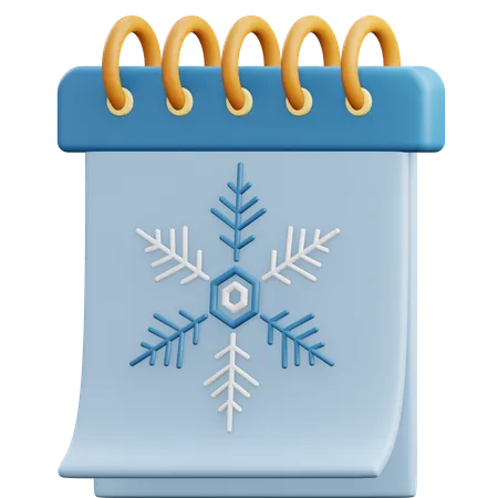 Calendário de inverno  3D Icon