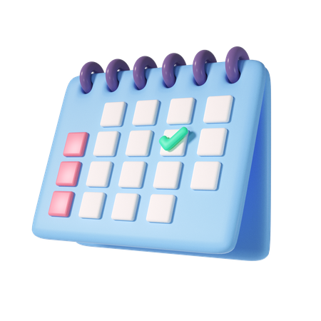 Calendário de negócios  3D Illustration