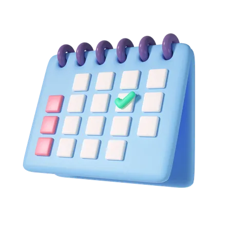 Calendário de negócios  3D Illustration