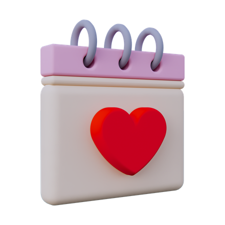 Calender Love  3D Icon