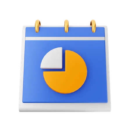 Calendrier à secteurs  3D Icon