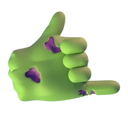 Call Me Zombie Hand  3D Icon