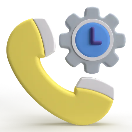 Call Timing  3D Icon