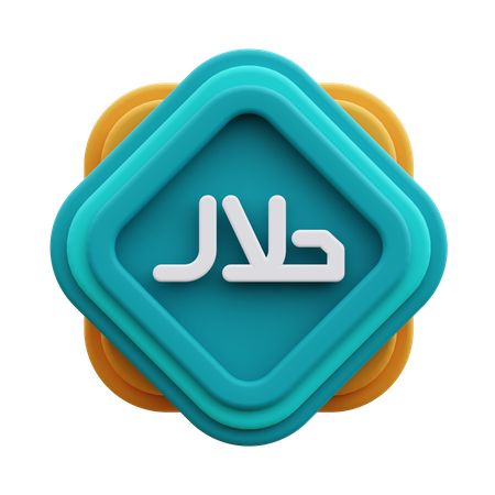 Calligraphie halal  3D Icon