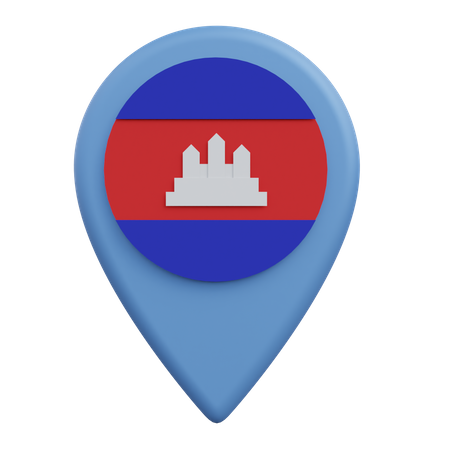 Ubicación camboya  3D Icon