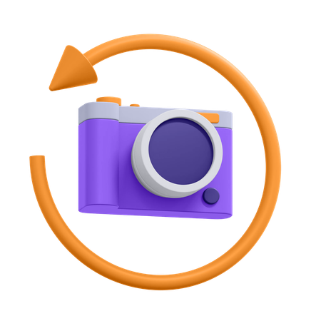 カメラ回転  3D Icon