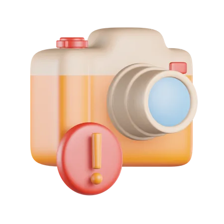 Camera Signal Exclamation  3D Icon