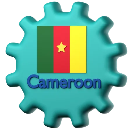 Cameroon flag  3D Icon