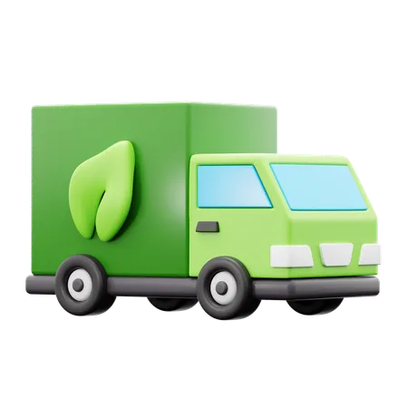 Camion verde  3D Icon