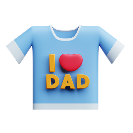 Amo la camiseta de papá  3D Icon