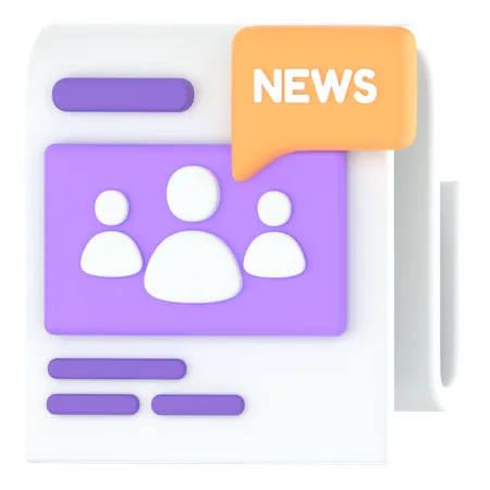 Campaign newspaper  3D Icon