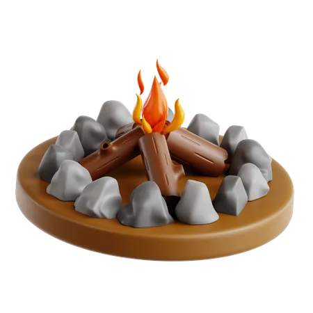 Campfire  3D Icon