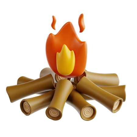 Campfire  3D Icon