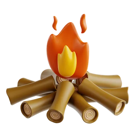 Campfire  3D Icon