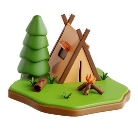 Camping  3D Icon