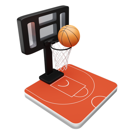 Campo de basquete  3D Icon