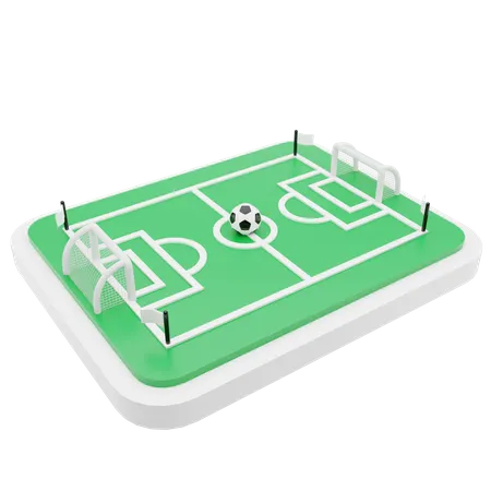 Campo de futebol  3D Illustration