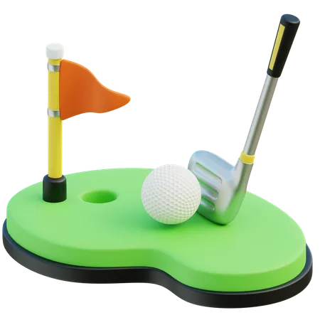 Campo de golfe  3D Icon