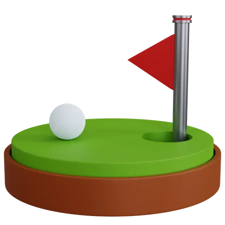 Campo de golfe  3D Icon