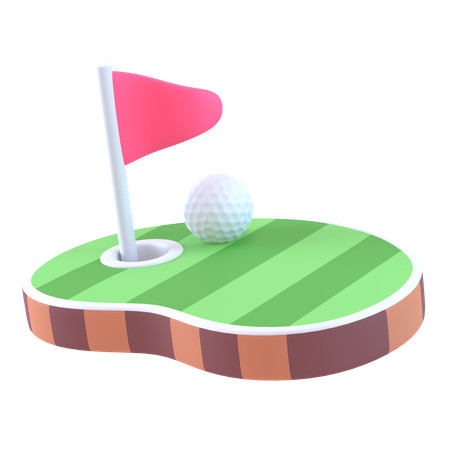 Campo de golfe  3D Icon