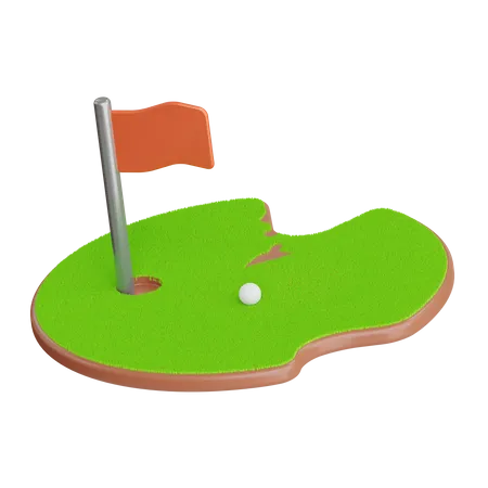 Campo de golfe  3D Icon