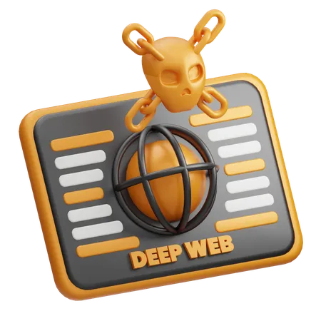 Canal Web profond  3D Icon