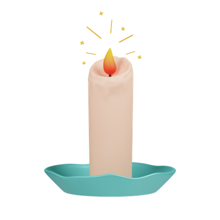 Candle  3D Illustration