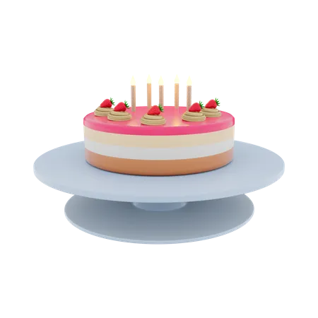 Candle Cake  3D Icon