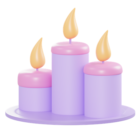 Candle Spa  3D Illustration