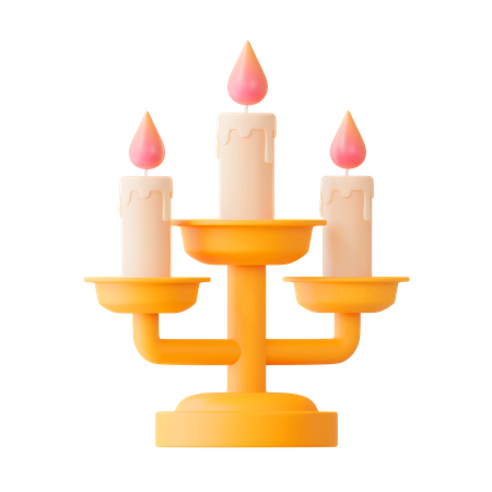 Candle Stand  3D Icon