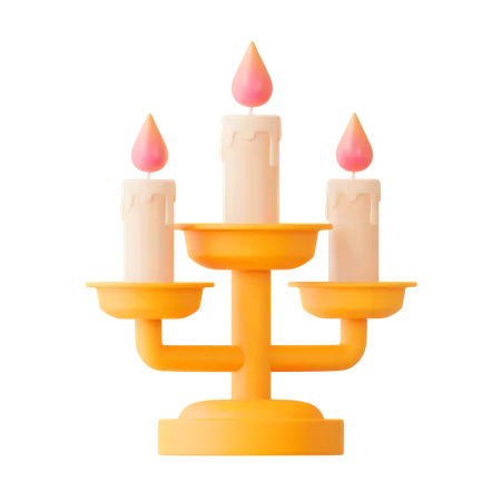 Candle Stand  3D Icon