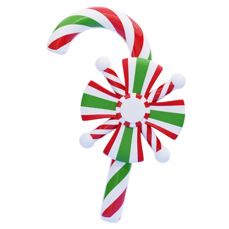 Candy Cane Ornament  3D Icon