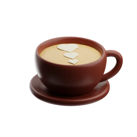 Cappuccino Coffe  3D Icon