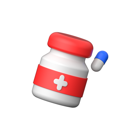 Capsules Bottle  3D Icon